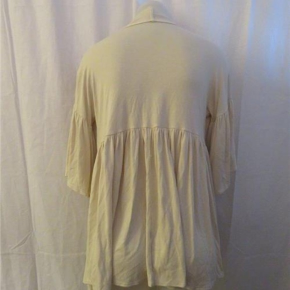 WOMENS RACHEL PALLEY CREAM CARDIGAN RUFFLED M - Picture 3 of 5